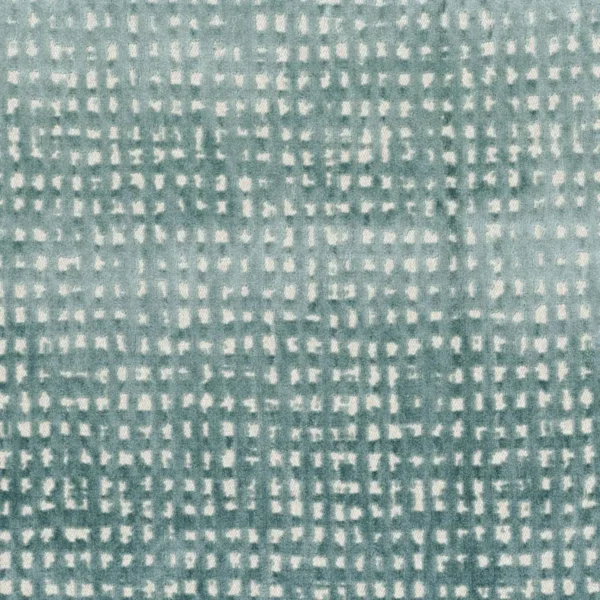 Heritage Fabric - Celadon by green geometric velvet-chenille fabric from Casamance