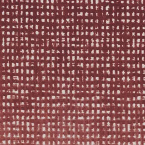 red geometric velvet-chenille fabric from Casamance