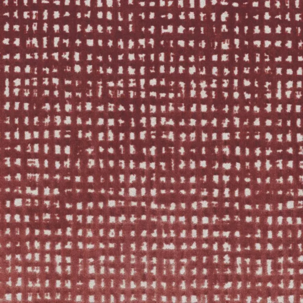 Heritage Fabric - Bois De Rose by red geometric velvet-chenille fabric from Casamance