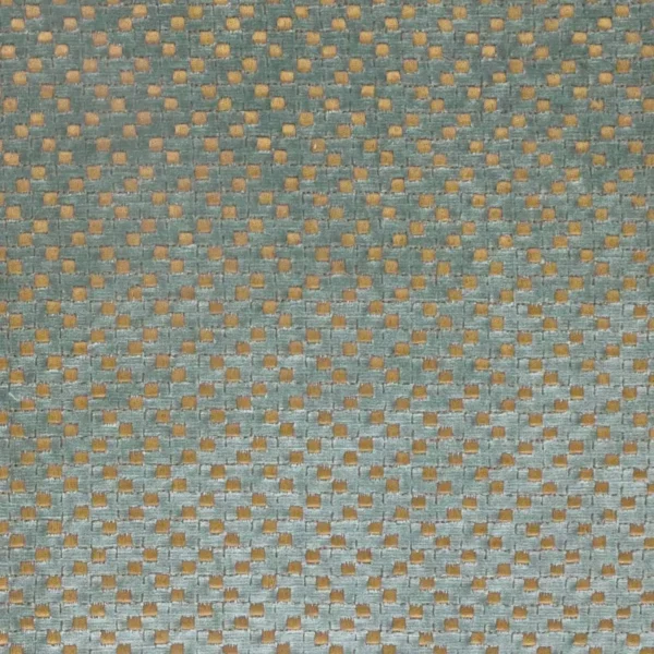 Mola Fabric - Celadon by green geometric embroideried fabric from Casamance