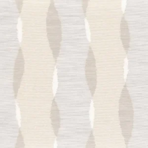 white geometric voile-sheer fabric from Casamance