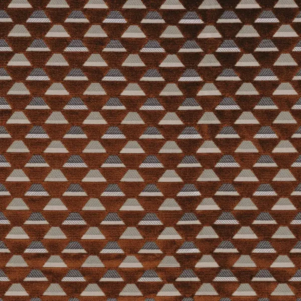 brown geometric velvet-chenille fabric from Casamance