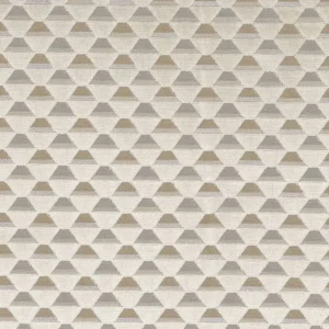 white geometric velvet-chenille fabric from Casamance