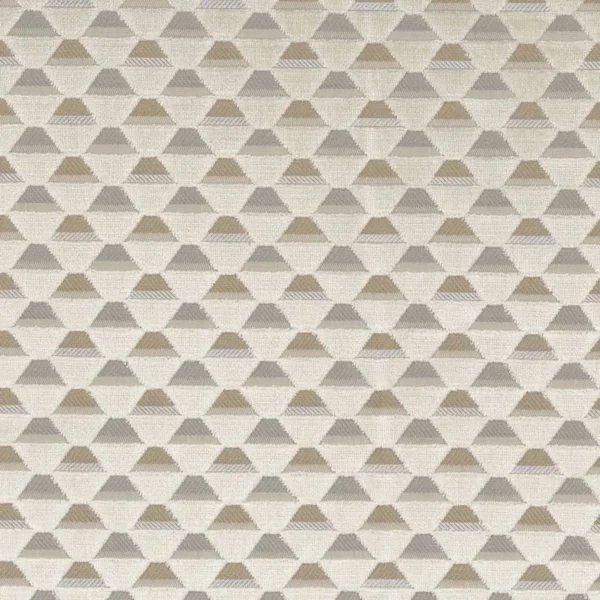 white geometric velvet-chenille fabric from Casamance