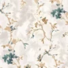 green botanical linen fabric from Casamance