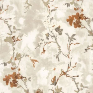neutral botanical linen fabric from Casamance