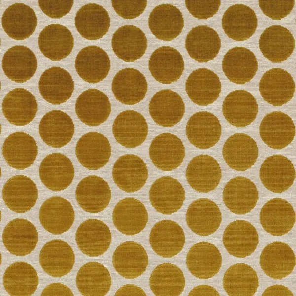 Fifties Fabric - Ocre by yellow spotted misc fabric from Casamance
