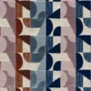 multicolour geometric velvet-chenille fabric from Casamance