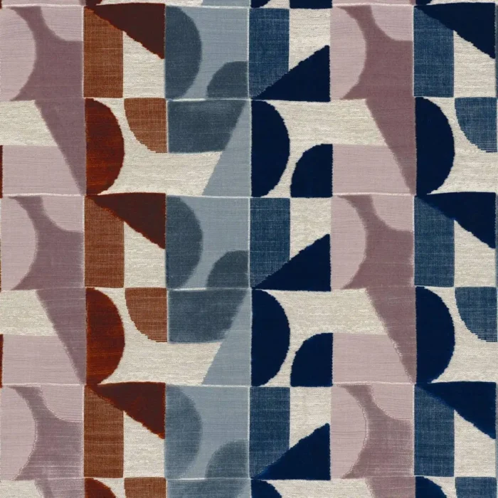 Djinn Fabric - Roux / Marine swatch