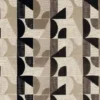 black-grey geometric velvet-chenille fabric from Casamance
