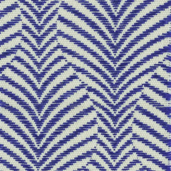 Caori Fabric - Blue Klein by blue geometric woven fabric from Casamance
