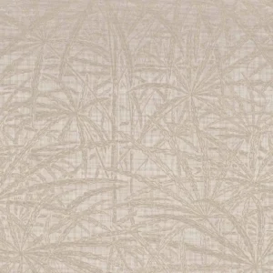 brown botanical woven fabric from Casamance