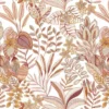 pink botanical embroideried fabric from Casamance