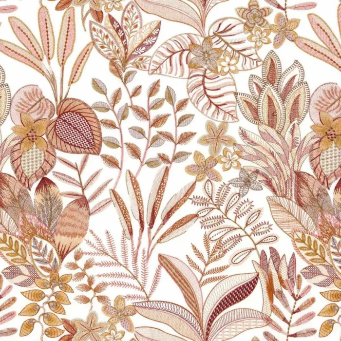 Tereshchenko Fabric - Rose Blush / Mordore swatch