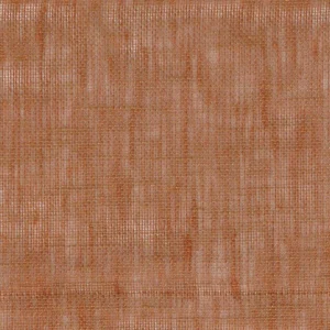 orange plain linen fabric from Casamance