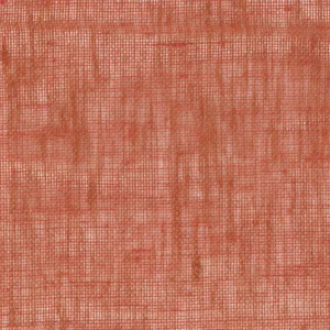 orange plain linen fabric from Casamance