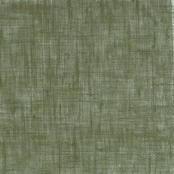 Illusion 150 Fabric - Kaki by green plain linen fabric from Casamance