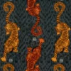 black-grey animal velvet-chenille fabric from Emma Shipley