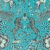 blue animal velvet-chenille fabric from Emma Shipley