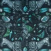 blue animal velvet-chenille fabric from Emma Shipley