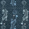 blue animal cotton fabric from Emma Shipley
