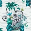 green animal cotton fabric from Emma Shipley