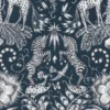 black-grey animal cotton fabric from Emma Shipley