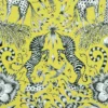 yellow animal cotton fabric from Emma Shipley