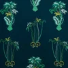 blue animal cotton fabric from Emma Shipley