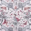 black-grey animal cotton fabric from Emma Shipley