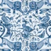blue animal cotton fabric from Emma Shipley