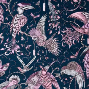 pink animal cotton fabric from Emma Shipley