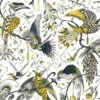 black-grey animal cotton fabric from Emma Shipley