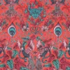 red animal cotton fabric from Emma Shipley
