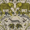 black-grey animal linen fabric from Emma Shipley