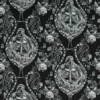 black-grey animal cotton fabric from Emma Shipley