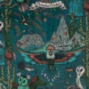 blue animal velvet-chenille fabric from Emma Shipley