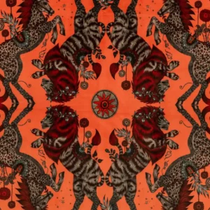 black-grey animal velvet-chenille fabric from Emma Shipley