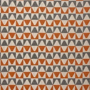 orange geometric jacquard fabric from Fryetts