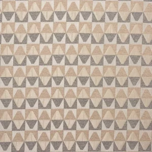 neutral geometric jacquard fabric from Fryetts