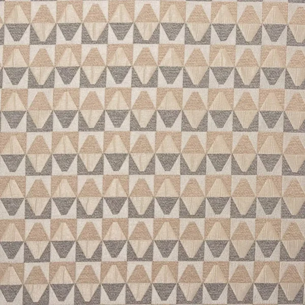 Kaleidoscope Fabric - Natural by neutral geometric jacquard fabric from Fryetts