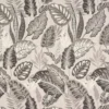 black-grey botanical jacquard fabric from Fryetts