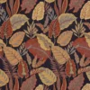 orange botanical jacquard fabric from Fryetts