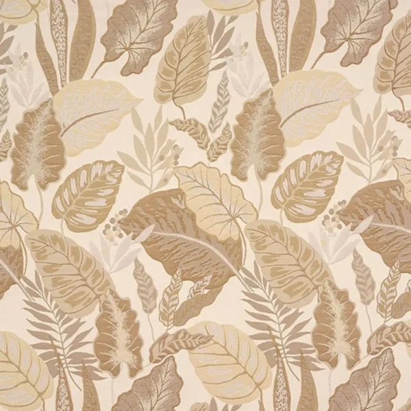 Mendoza Fabric - Natural by neutral botanical jacquard fabric from Fryetts