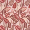 red botanical jacquard fabric from Fryetts