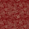 red botanical woven fabric from Fryetts