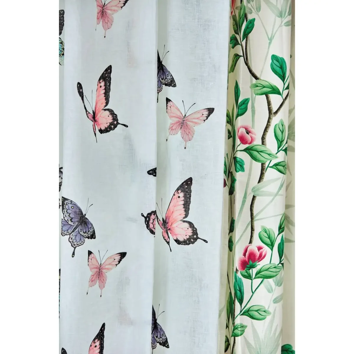 Ella Fabric - Sky / Fig Leaf / Nectarine by Ella Fabric - Sky / Fig Leaf / Nectarine from