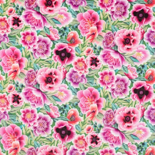 Marsha Fabric - Apple / Peopny / Magenta by Marsha Fabric - Apple / Peopny / Magenta from