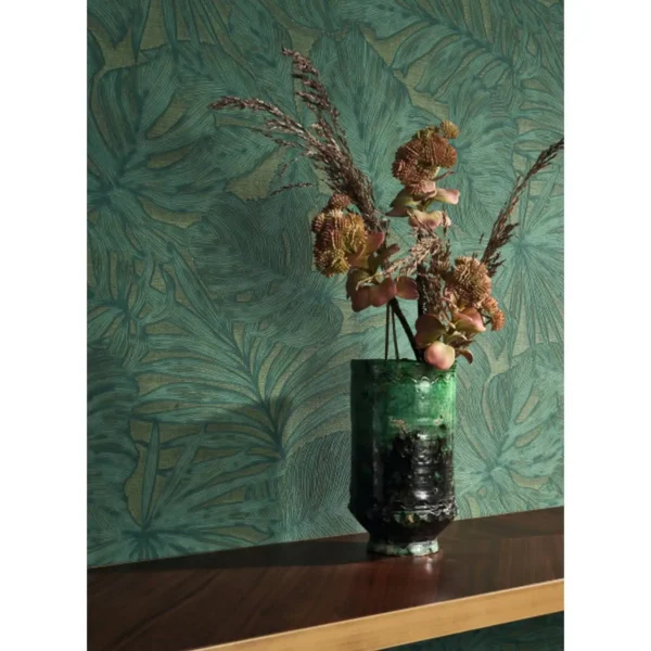 Granada Wallpaper - Bleu Canard by Granada Wallpaper - Bleu Canard from