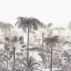 black-grey botanical wallpaper from casadeco